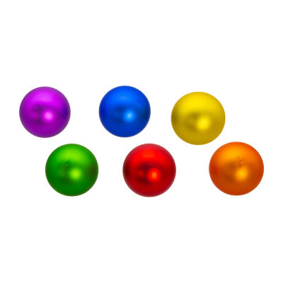 Kurt Adler 80mm Glass Matte Pride  Ball 6-pc. Christmas Ornament