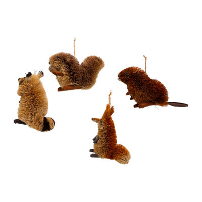 Kurt Adler Buri Woodland Animal 4-pc. Christmas Ornament