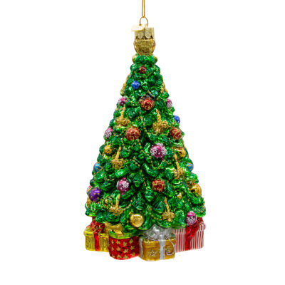 Kurt Adler 7.5-Inch Bellissimo Glass Christmas Tree Christmas Ornament