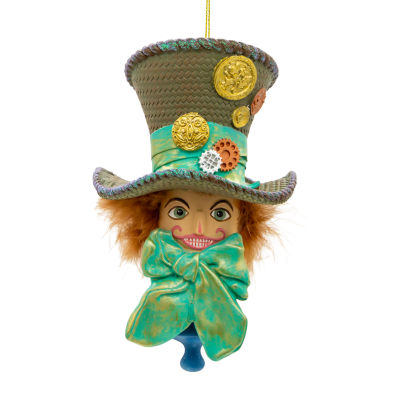 Kurt Adler 6-Inch Resin Hollywood Hats Hatter Alice in Wonderland Christmas Ornament