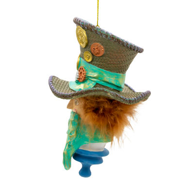 Kurt Adler 6-Inch Resin Hollywood Hats Hatter Alice in Wonderland Christmas Ornament