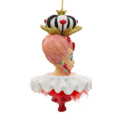 Kurt Adler 6.25-Inch Hollywood Hats Queen Of Hearts Alice in Wonderland Christmas Ornament