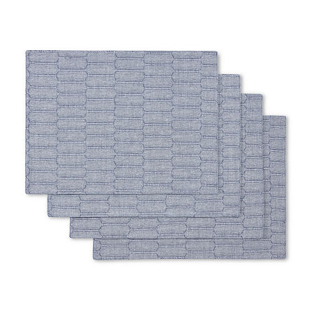 Martha Stewart Honeycomb 4-pc. Placemat Set, One Size, Blue