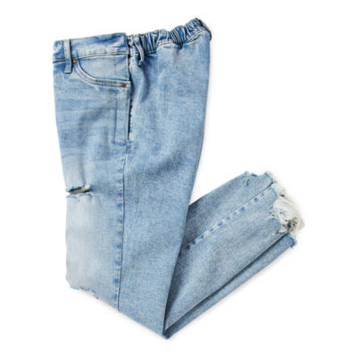 a.n.a Adaptive Womens High Rise Straight Leg Easy-on + Easy-off Hidden Access Opening Jean