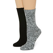 Mixit Ribbed Turncuff Socks Womens