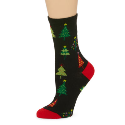 Mixit 1 Pair Crew Socks Womens, Color: Christmas Tree - JCPenney