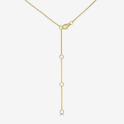 Double Layer Womens 5/8 CT. T.W. Natural White Diamond 14K Gold Bar 15 Inch Pendant Necklace