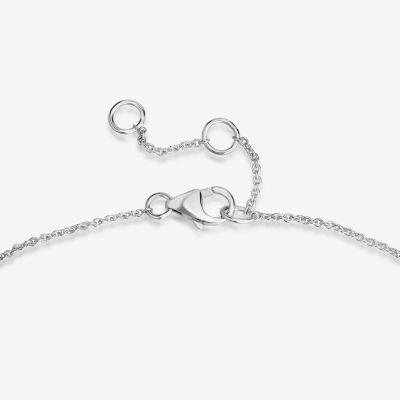 Dreams" 1/5 CT.T.W. Natural Diamond 14K White Gold 7 Inch Solid Rolo Chain Bracelet"