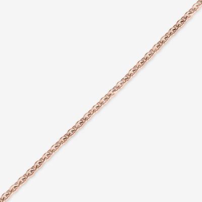 Happiness" 1/3 CT.T.W. Natural Diamond 14K Gold 7 Inch Solid Rolo Chain Bracelet"