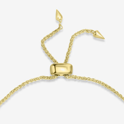 Womens 1/2 CT. T.W. Natural White Diamond 14K Gold Bar Bolo Bracelet