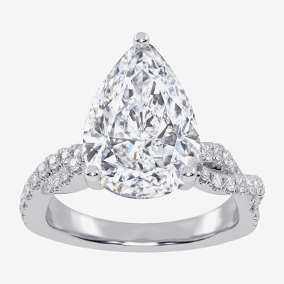 (G-H / Vs2-Si1) Womens 4 1/3 Ct. T.W. Lab Grown White Diamond 14K Gold Side Stone Engagement Ring