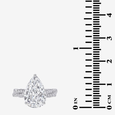 (G-H / Vs2-Si1) Womens 4 1/3 Ct. T.W. Lab Grown White Diamond 14K Gold Side Stone Engagement Ring