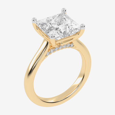 (G-H / Vs2-Si1) Womens 4 CT. T.W. Lab Grown White Diamond 14K Rose Gold Solitaire Engagement Ring