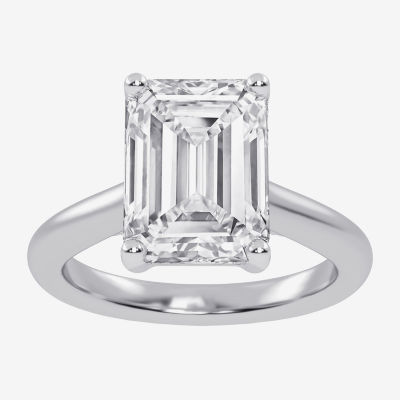 (G-H / Vs2-Si1) Womens 4 CT. T.W. Lab Grown White Diamond 14K Rose Gold Solitaire Engagement Ring