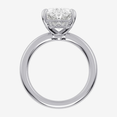 (G-H / Vs2-Si1) Womens 4 CT. T.W. Lab Grown White Diamond 14K Rose Gold Solitaire Engagement Ring