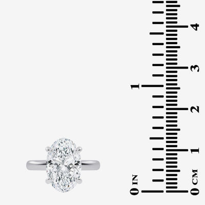 (G-H / Vs2-Si1) Womens 4 CT. T.W. Lab Grown White Diamond 14K Rose Gold Solitaire Engagement Ring