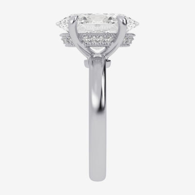 (G-H / Vs2-Si1) Womens 4 CT. T.W. Lab Grown White Diamond 14K Rose Gold Solitaire Engagement Ring