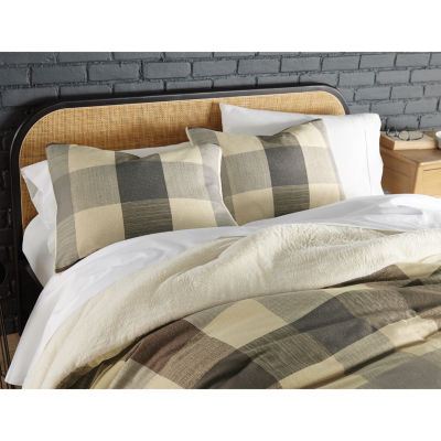 Linden Street Brownwood Plaid To Faux Fur Reversible Comforter Set