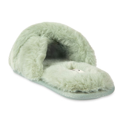 Jessica Simpson Embellished Plush Womens Slip-On Slippers