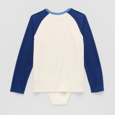 Thereabouts Little & Big Kid Boys Bodysuit Closure Easy-on + Easy-off Adaptive Crew Neck Long Sleeve Bodysuit