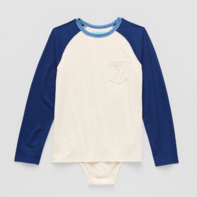 Thereabouts Little & Big Kid Boys Crew Neck Long Sleeve Adaptive Bodysuit