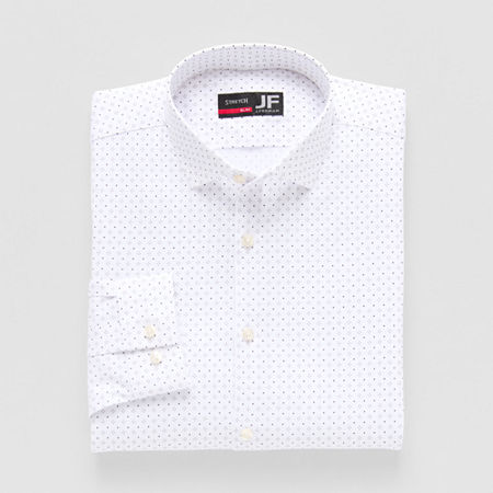 J. Ferrar Trutemp365 Mens Slim Fit Wrinkle Free Long Sleeve Dress Shirt, 16-16.5 34-35, Gray