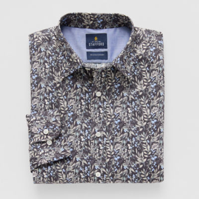 Stafford Mens Regular Fit Long Sleeve Dress Shirt