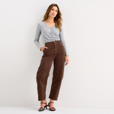 a.n.a Womens Highest Rise Tapered Corduroy Pant