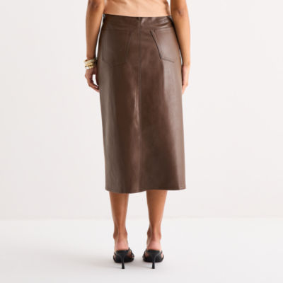 a.n.a Womens High Rise Long Pencil Skirt