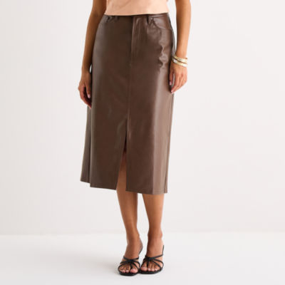 a.n.a Womens High Rise Long Pencil Skirt