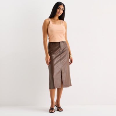 a.n.a Womens High Rise Long Pencil Skirt
