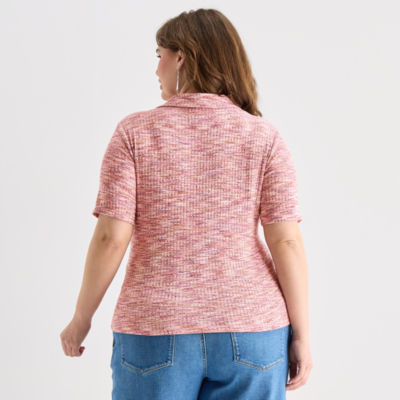 a.n.a Womens Plus Short Sleeve T-Shirt