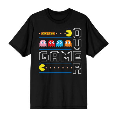 Mens Crew Neck Short Sleeve Regular Fit Pacman Graphic T-Shirt