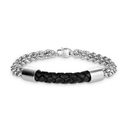 Stainless Steel 8 1/2 Inch Solid Link Link Bracelet
