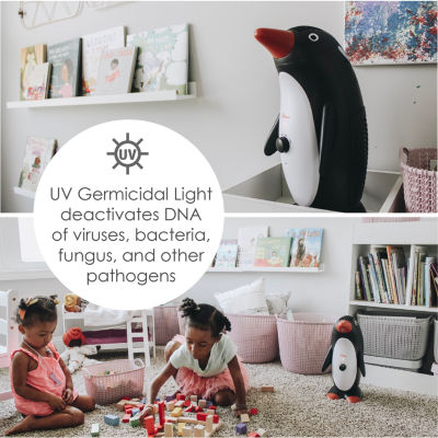 Crane True HEPA Air Purifier With Germicidal UV Light, 150 Sq Ft. Coverage, Penguin