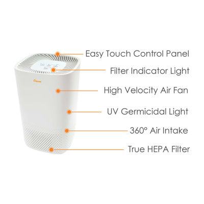 Crane True HEPA Air Purifier With Germicidal UV Light, 250 Sq Ft. Coverage, Standard