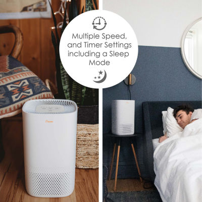 Crane True HEPA Air Purifier With Germicidal UV Light, 250 Sq Ft. Coverage, Standard