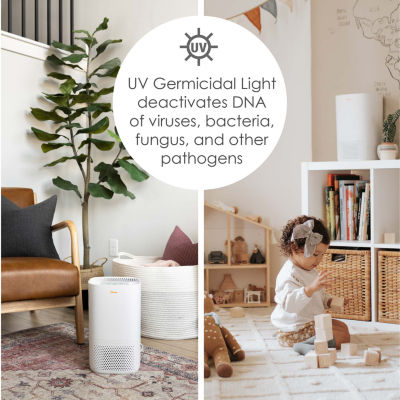 Crane True HEPA Air Purifier With Germicidal UV Light, 250 Sq Ft. Coverage, Standard