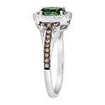 Le Vian Grand Sample Sale® Ring featuring 1/2 cts. New Emerald, 1/3 cts. Chocolate Diamonds® , 1/5 cts. Nude Diamonds™  set in 14K Vanilla Gold®