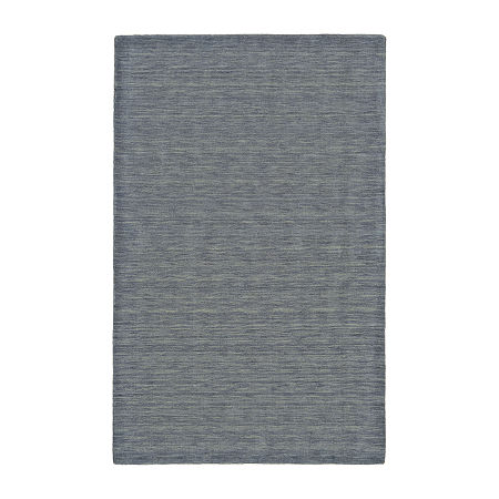 Weave And Wander Celano Solid Flatweave Indoor Rectangle Accent Rugs, One Size, Blue