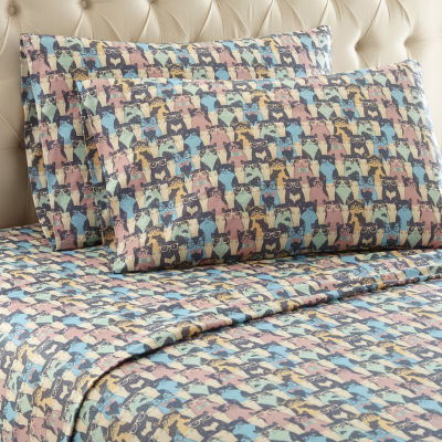 Shavel Micro Flannel Printed Sheet Set