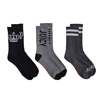 Juicy Couture Tootsie Roll Sport Socks 3-Pack & Reviews