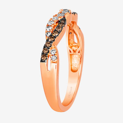 Le Vian® Ring featuring 1/6 CT. Nude Diamonds™ 1/8 CT. Chocolate Diamonds® set in 14K Strawberry Gold®