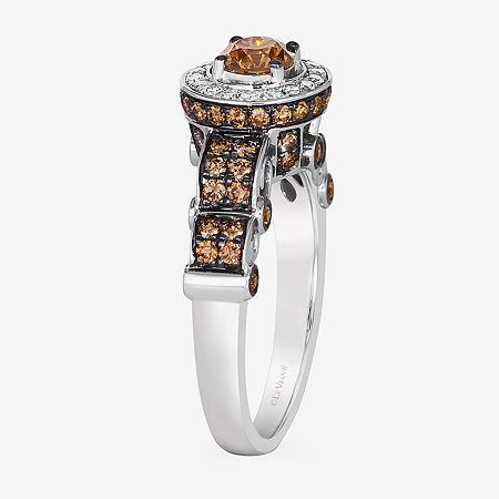 Le Vian Ring Featuring 1 1/10 Cts. Chocolate Diamonds 1/8 Cts. Nude Diamonds Set In 14K Vanilla, Honey Or Strawberry Gold, 6, Vanilla Gold