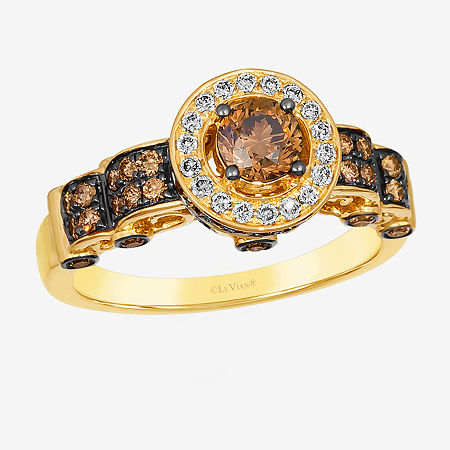 Le Vian Ring featuring 1 1/10 cts. Chocolate Diamonds 1/8 cts. Nude Diamonds set in 14K Vanilla, Honey or Strawberry Gold, 7, Honey Gold