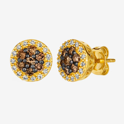 Le Vian® Earrings featuring 1/2 cts. Chocolate Diamonds® 1/5 cts. Nude  Diamonds™ set in 14K Honey Gold