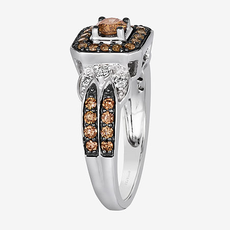 Le Vian Ring Featuring 5/8 CT. Chocolate Diamonds 1/8 CT. Nude Diamonds Set In 14K Vanilla Honey Or Strawberry Gold, 6, Vanilla Gold