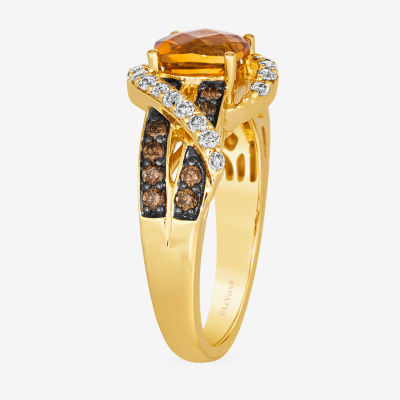 Le Vian® Ring featuring 1 CT. Cinnamon Citrine® 1/3 CT. Nude Diamonds™ 1/3 CT. Chocolate Diamonds® set in 14K Honey Gold™