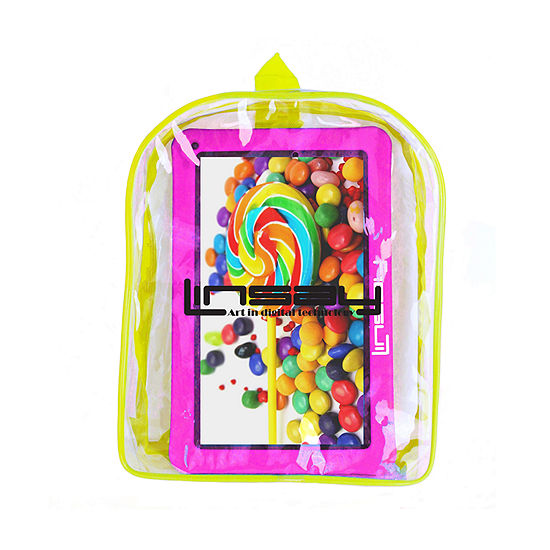 New LINSAY 10.1" Kids Funny Tablet with Defender Case Pink and Bag Pack 2 Gb Ram 16 Gb Storage Android 9.0 Pie