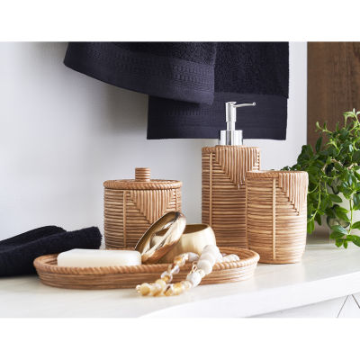 Global Faux Rattan Soap Dispenser